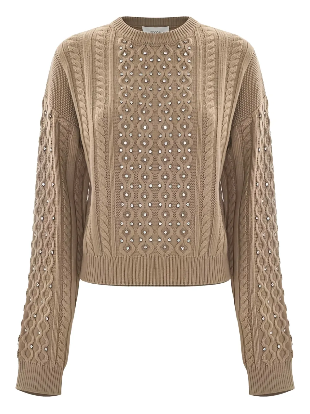 Kocca Emiliana cable-knit embellished sweater - Toni neutri