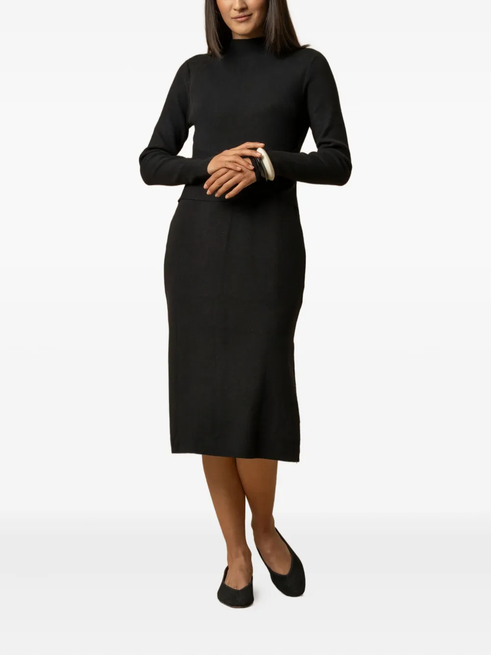Kocca Juana knotted midi dress - Zwart