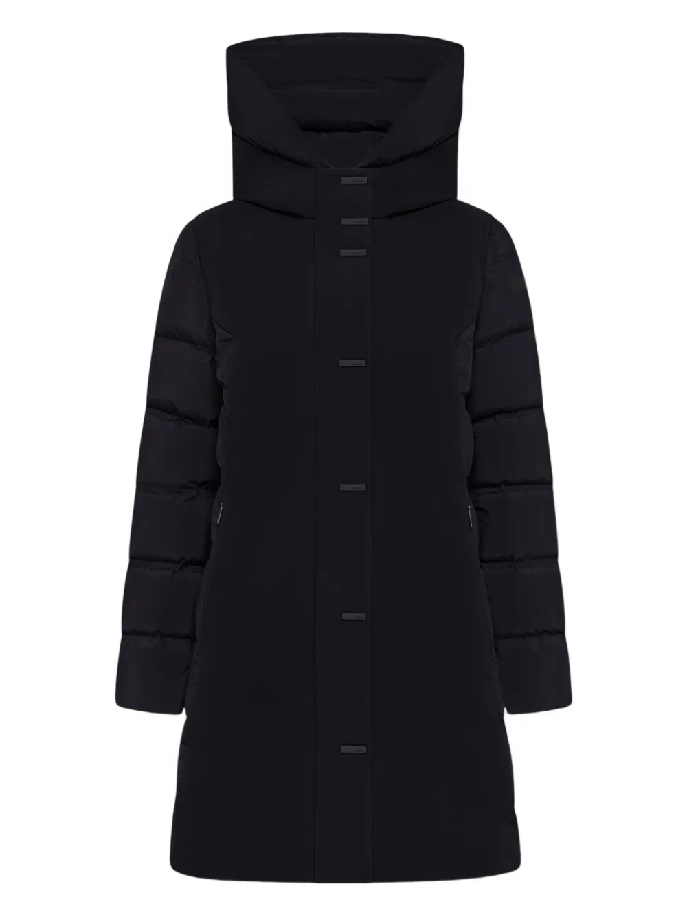 Rrd Buttoned Hybrid Parka In Black