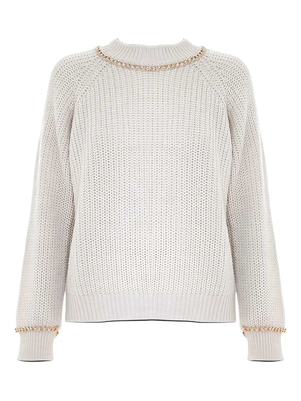 Kocca Ienna Chain-trim Sweater In White