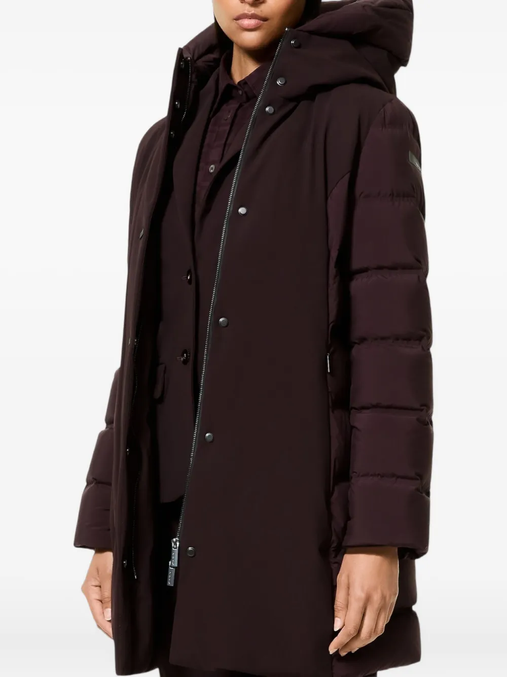 Rrd Hooded Hybrid Parka In Brown