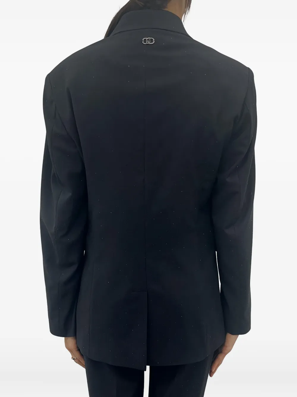 Liu •jo Strass Single-button Blazer In Black