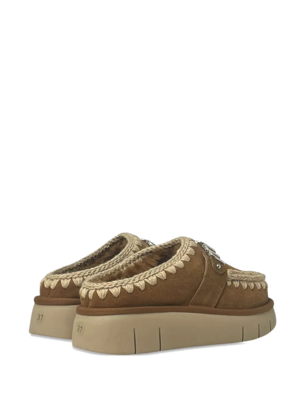 Mou Bounce Suede Mules In Multi