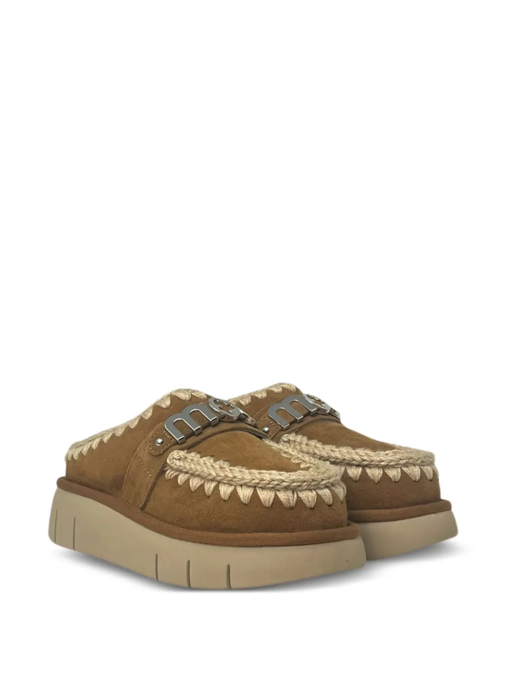 Mou mules Bounce en daim | mules plates | Image 2