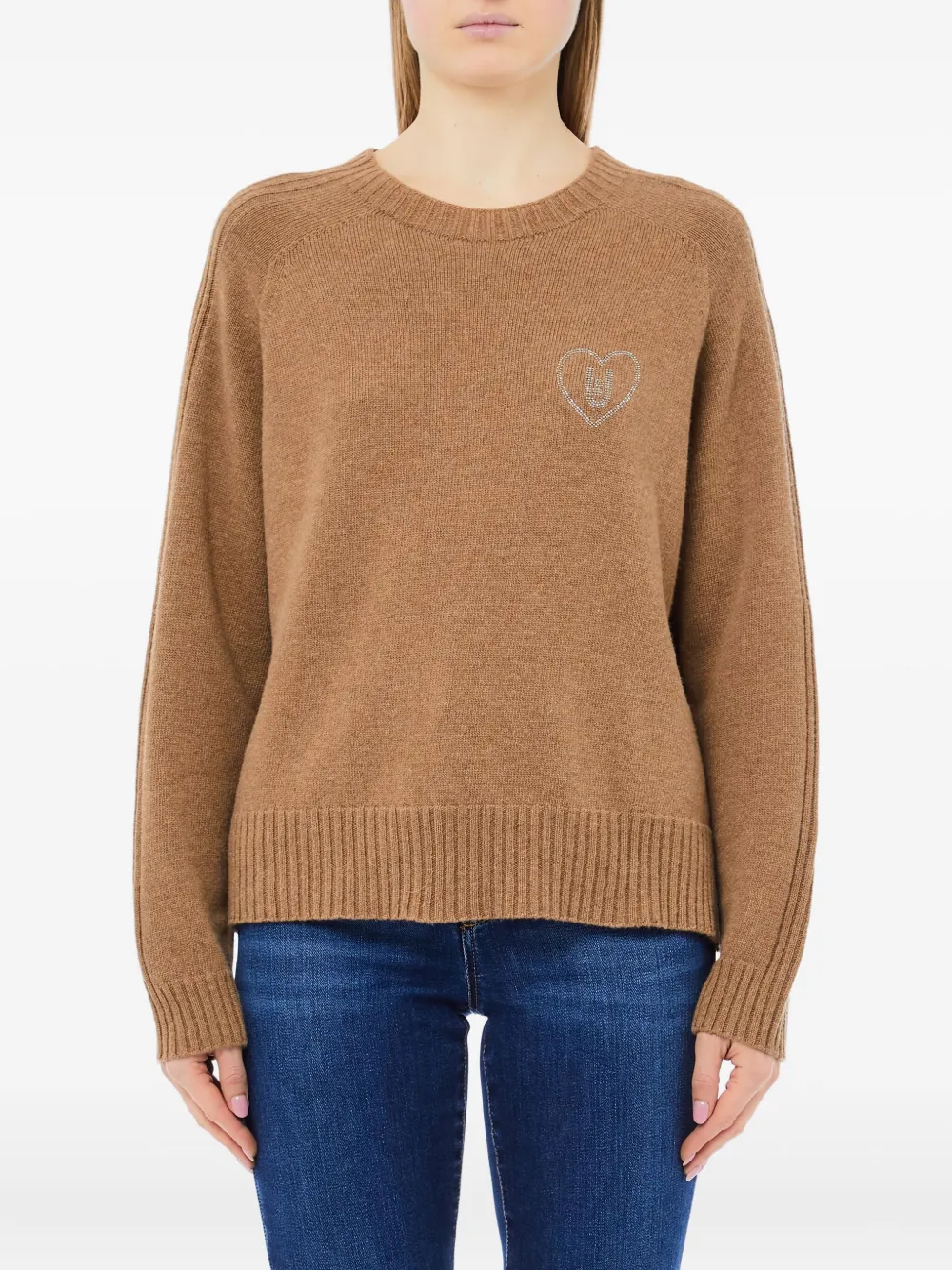 LIU JO heart-motif knitwear | Brown | Image 1
