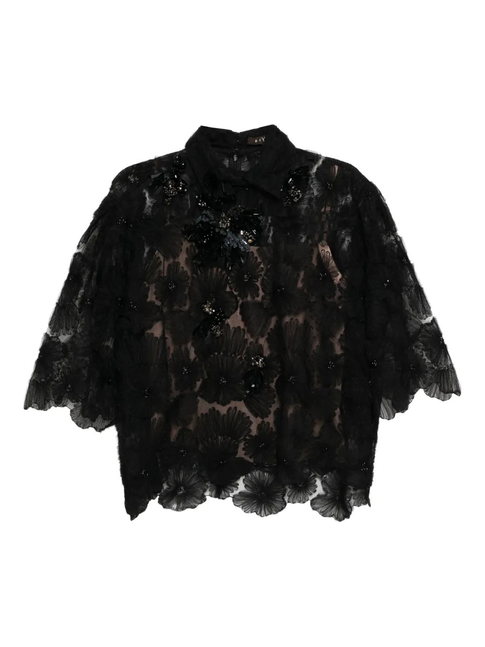 Biyan beaded blouse - Nero