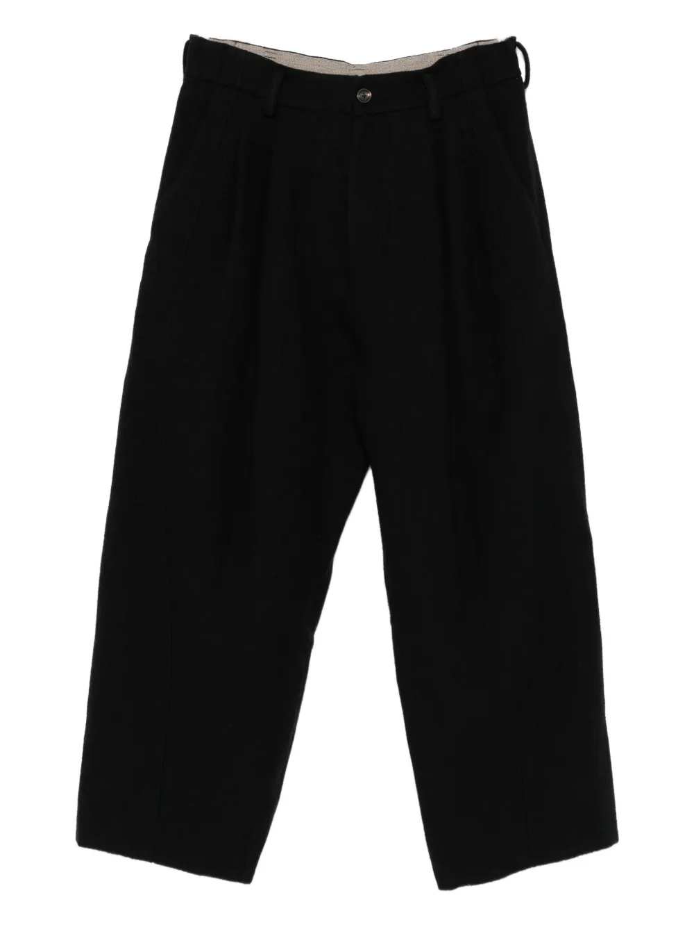 Ziggy Chen pleated drop-crotch trousers | Black | Image 1
