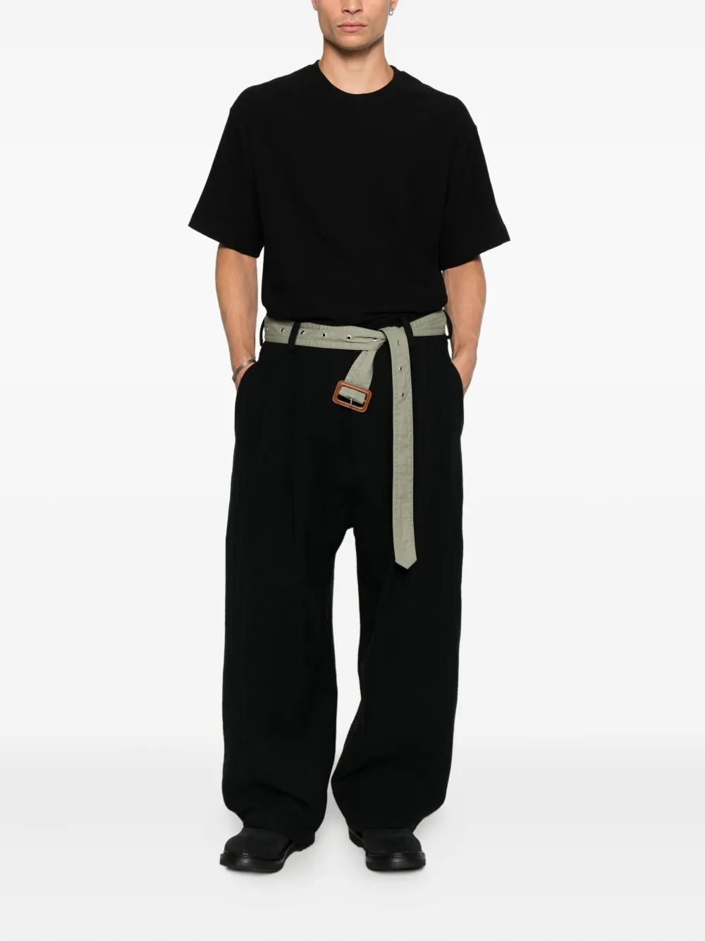 Ziggy Chen pleated drop-crotch trousers | Regular & Straight-Leg Trousers | Image 2