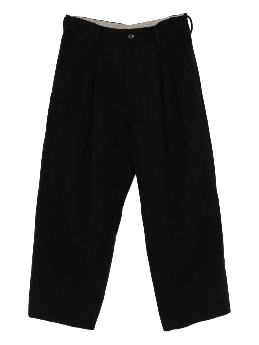 Ziggy Chen pleated drop-crotch trousers | Black | Image 1