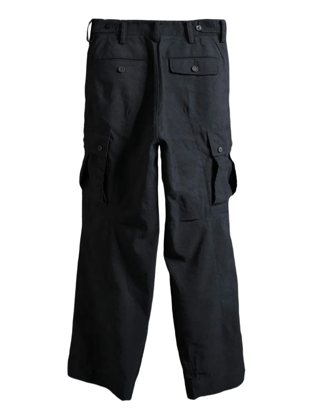 Ziggy Chen Geplooide cargo broek - Zwart