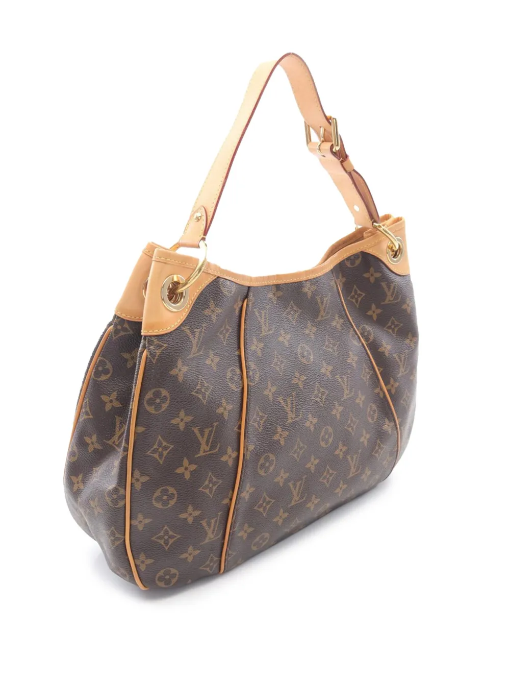 Pre-owned Louis Vuitton 2010 Monogram Galliera Pm Shoulder Bag In Brown