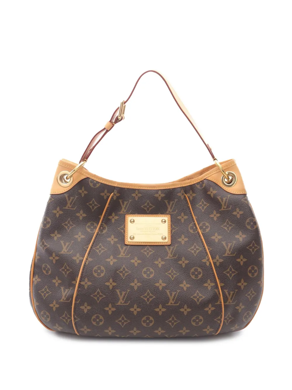 Pre-owned Louis Vuitton 2010 Monogram Galliera Pm Shoulder Bag In Brown
