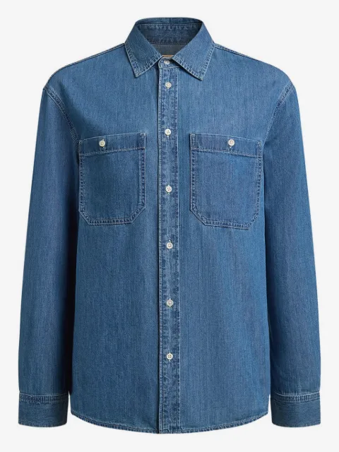12 STOREEZ pocket lightweight denim shirt