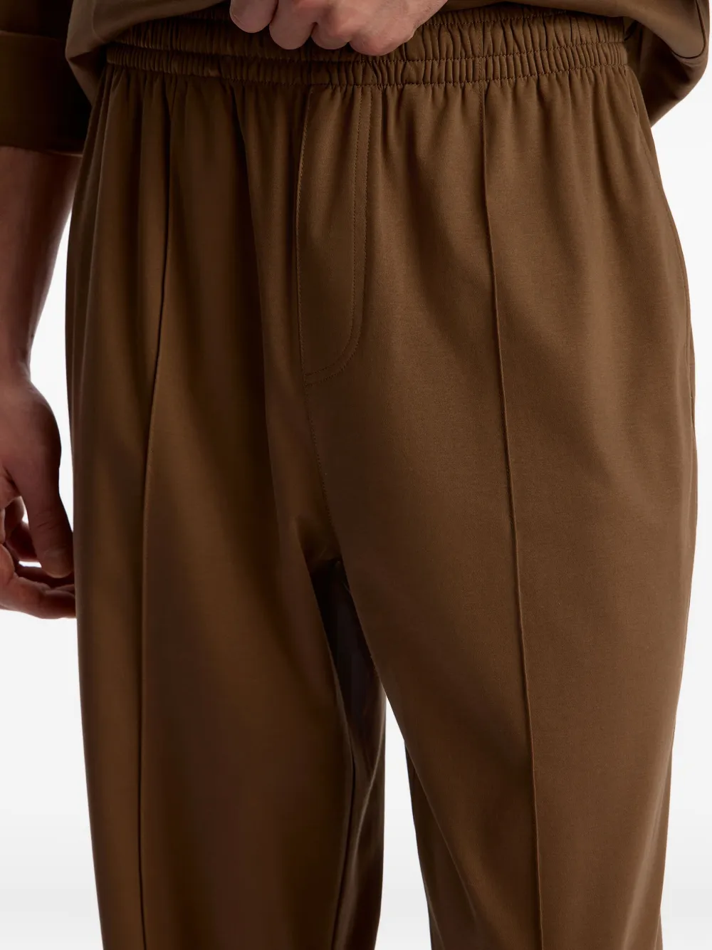 12 STOREEZ Pima katoenen broek Bruin