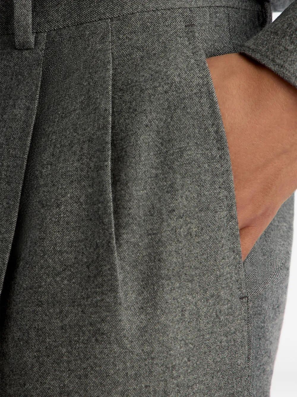 12 STOREEZ Drago geplooide broek Grijs