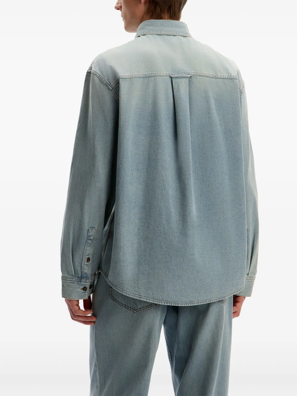 12 STOREEZ Shirtjack met borstzak Blauw