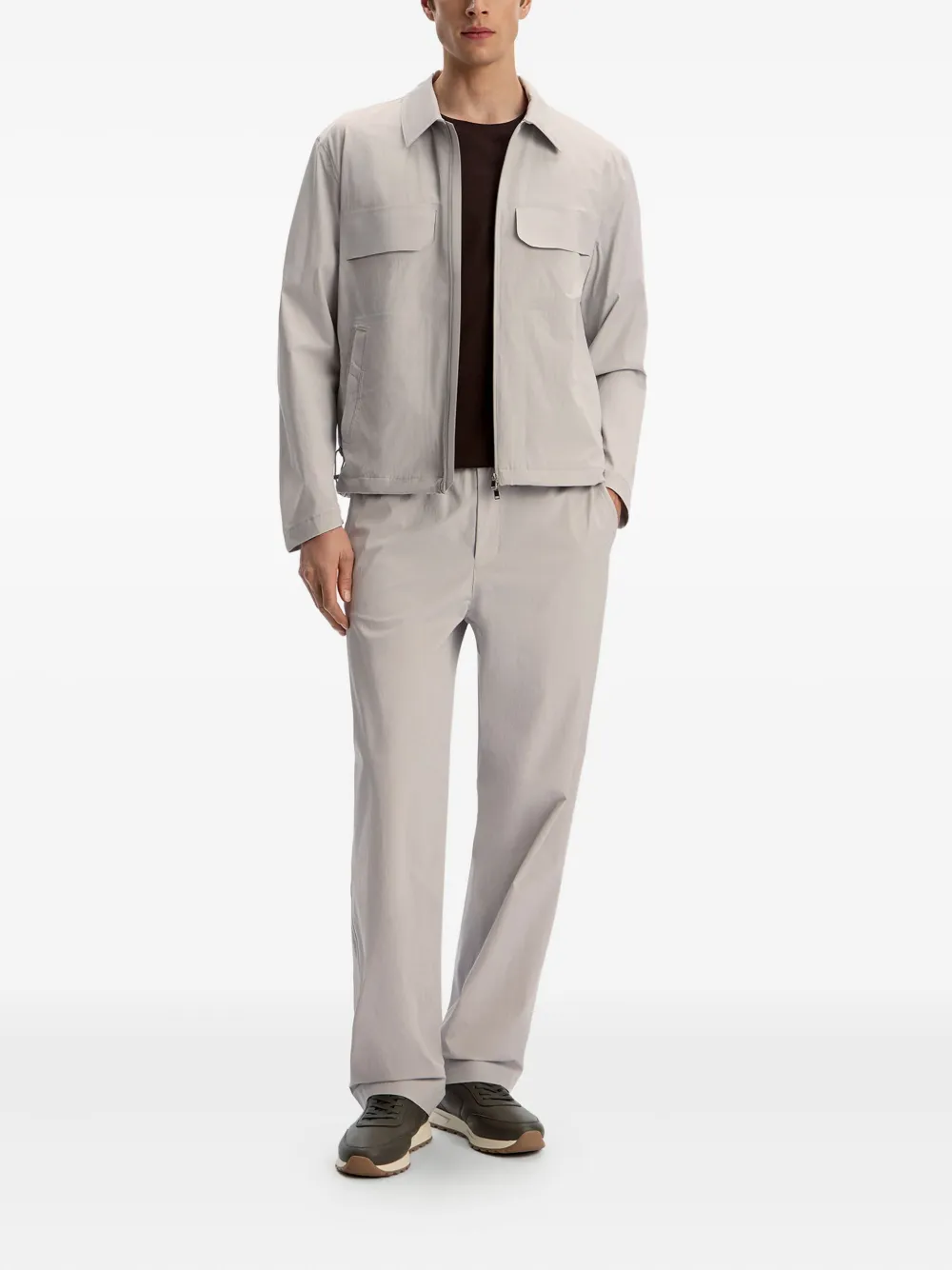 12 STOREEZ elasticated tech-shell trousers | Regular-Fit & Straight Leg Pants | Image 2
