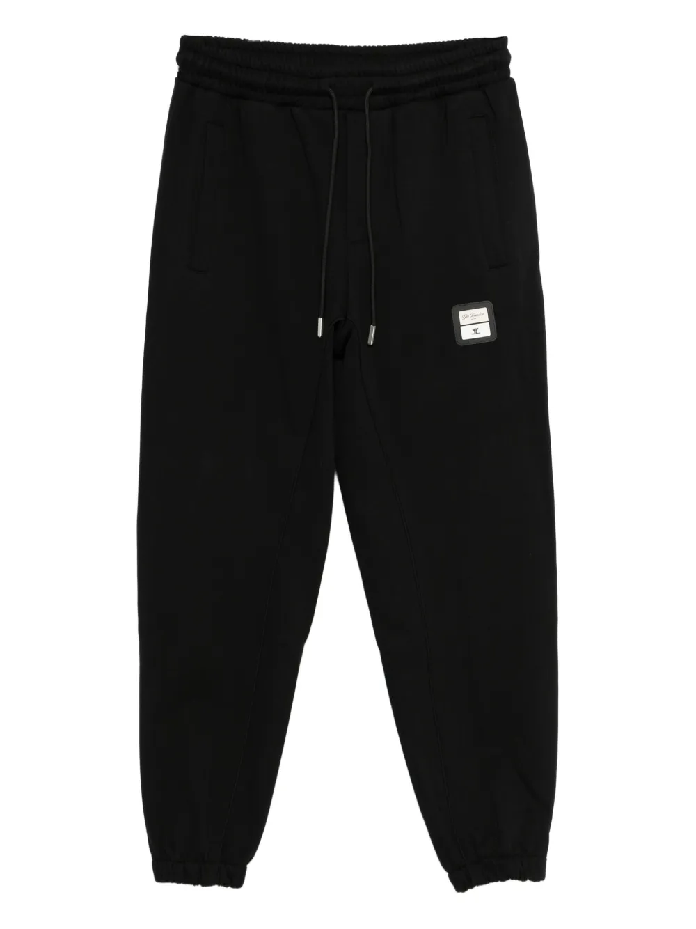 YES LONDON drawstring-waist logo-patch track pants | Black | Image 1