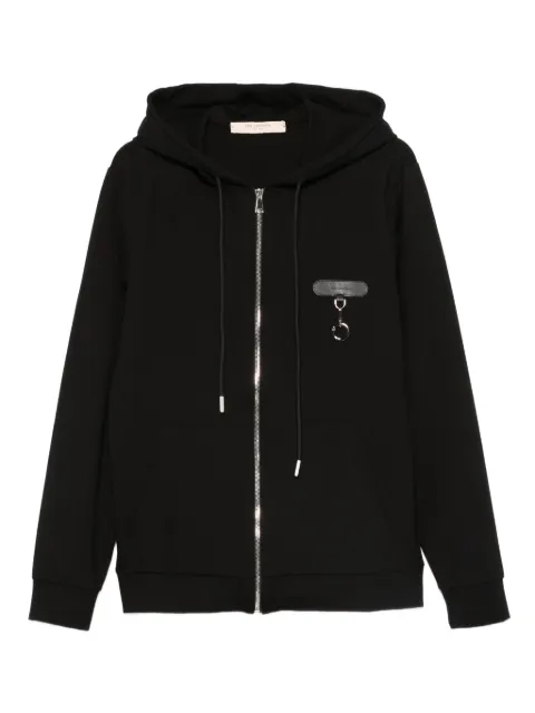 YES LONDON hoodie con cierre y parche del logo