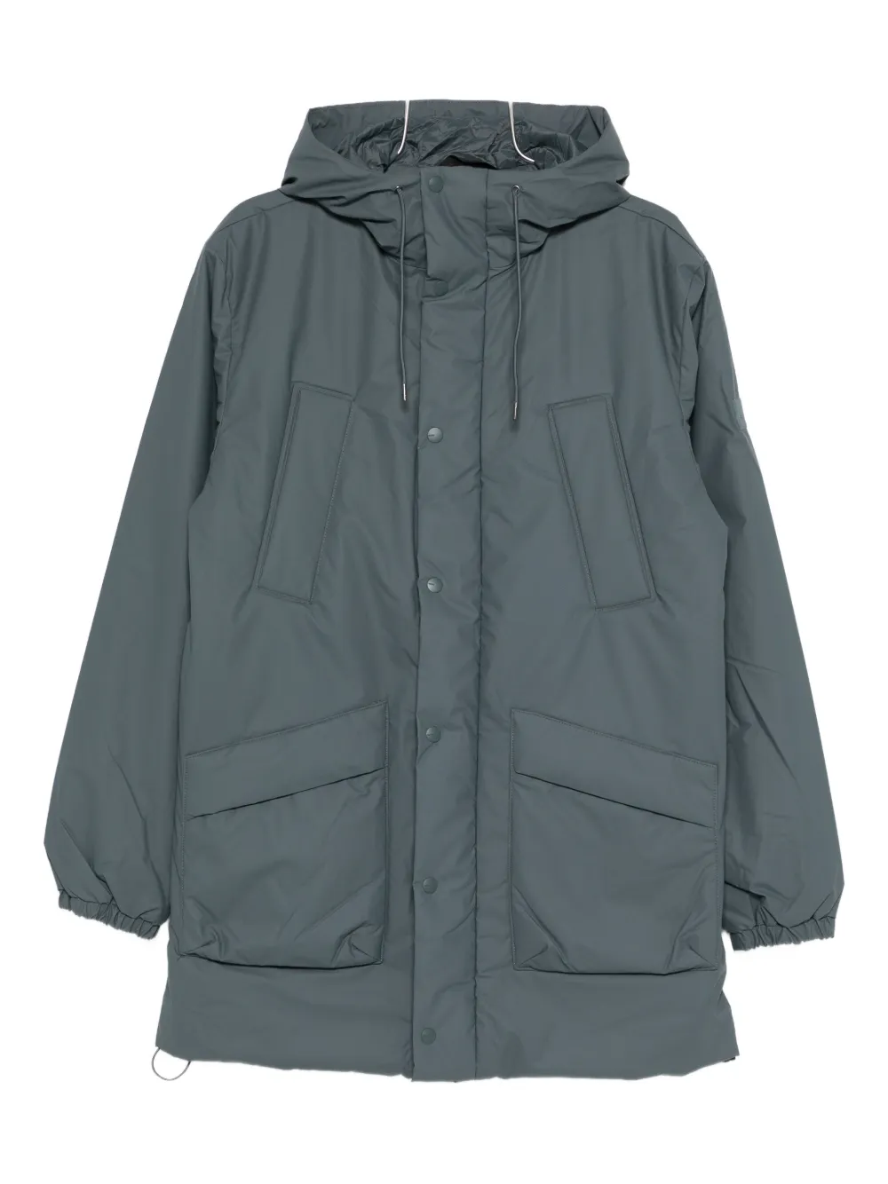 Rains Lohja Insulated Cargo Coat In Blue