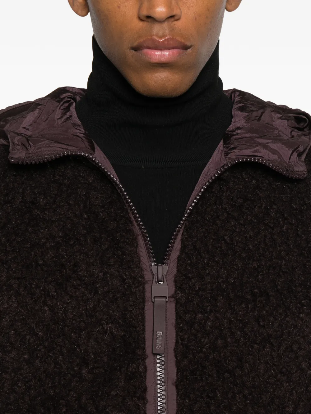 Rains Trikala Vision Hooded Zip-fastening Jacket In Red