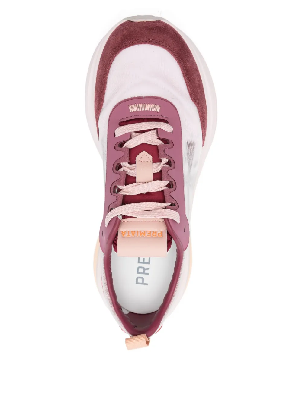Premiata Hill 7856 suède sneakers met vlakken Rood