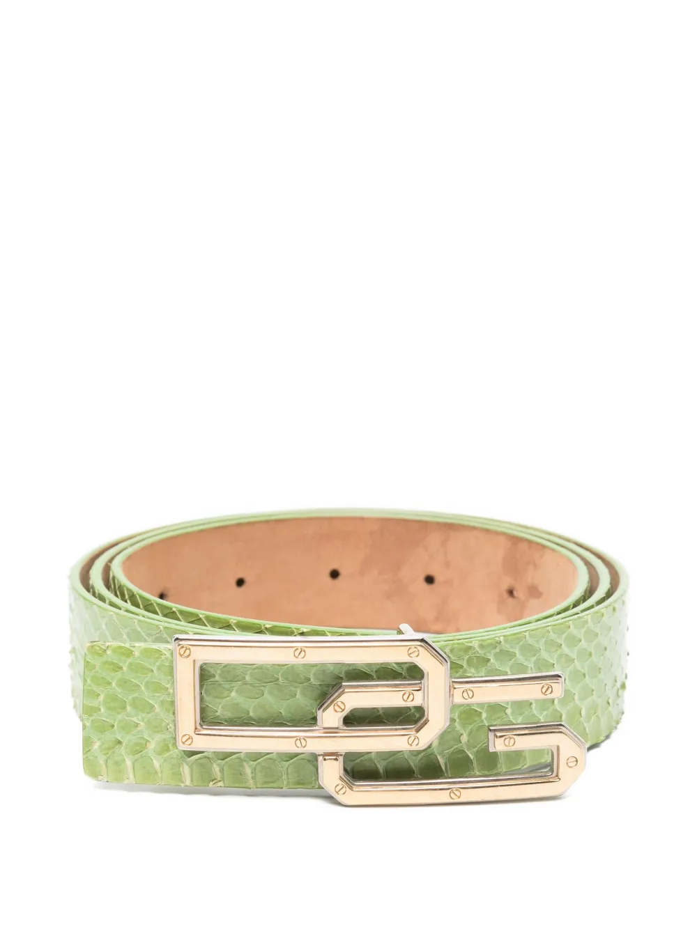 Dolce & Gabbana Pre-Owned Cintura con fibbia logata anni 2000 - Verde