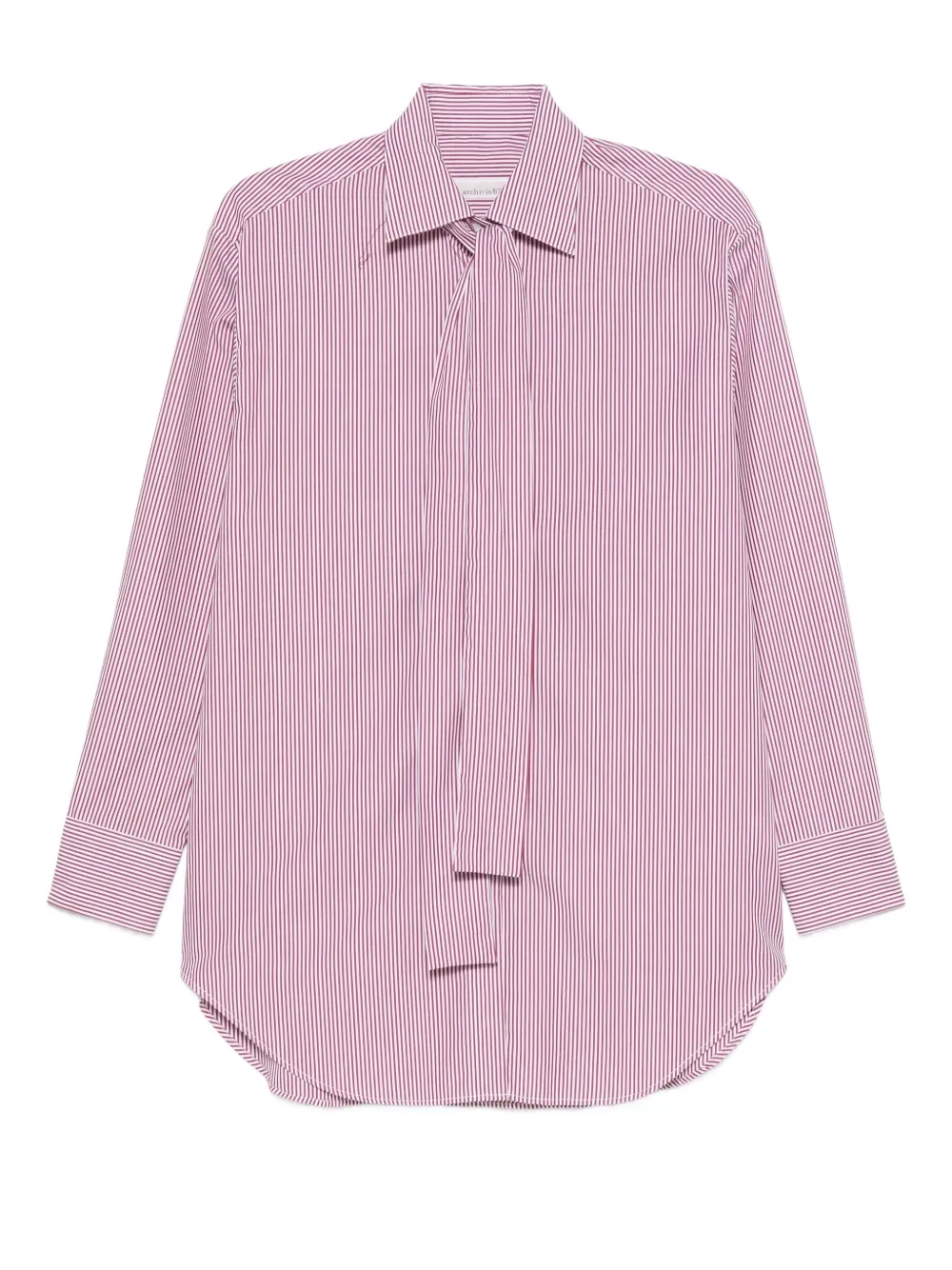 ARCHIVIO 67 striped tie-detail shirt - Weiß