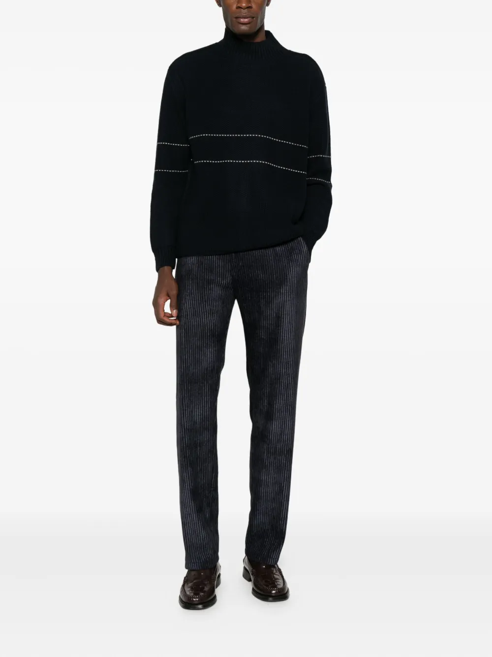 Emporio Armani mock-neck sweater - Blauw