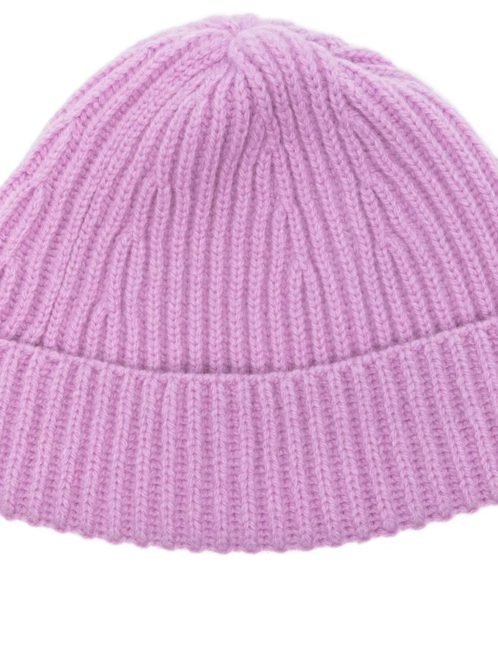Amaranto Ribbed-knit Beanie In Purple
