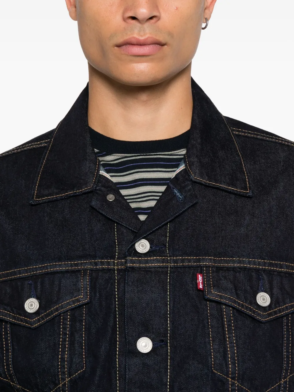 Levi's Denim truckerjack Blauw