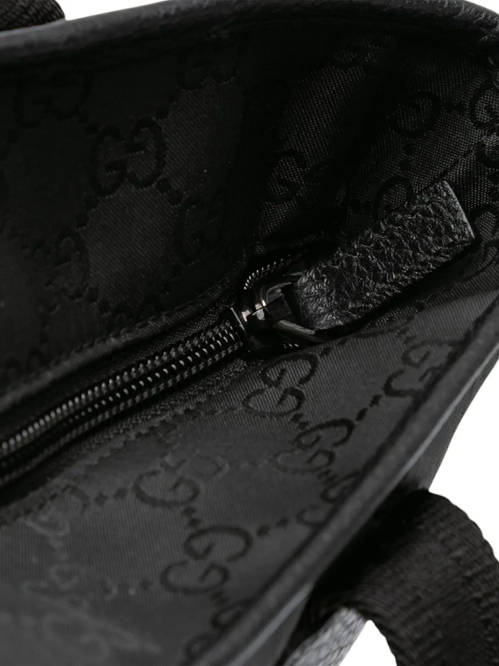 Pre-owned Gucci 2016-2025 Gg Nylon Tote Bag In Black
