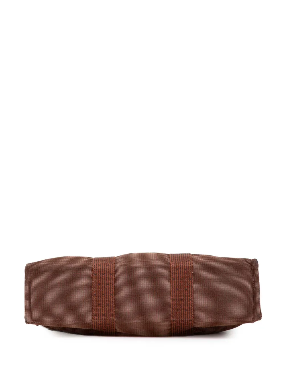 Pre-owned Hermes 1990-2010 Canvas Herline Mm Tote Bag In Brown