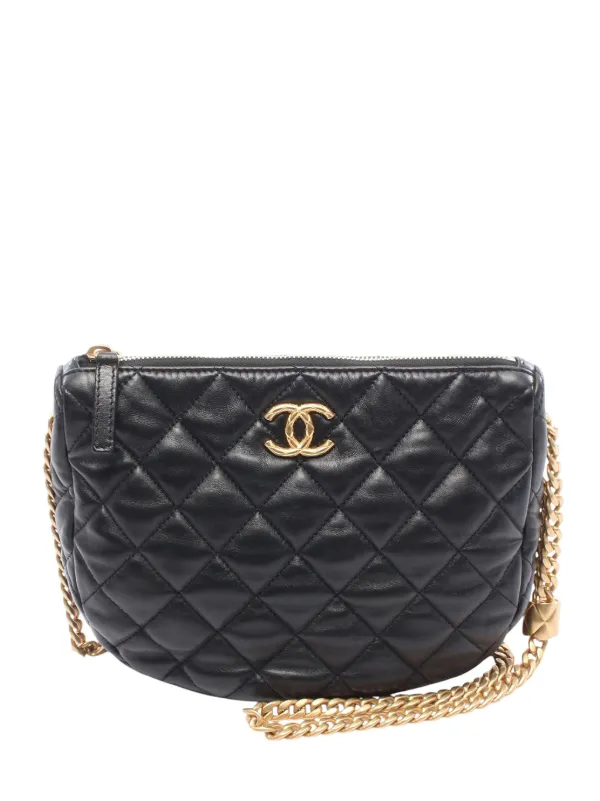 CHANEL Pre-Owned 2021-2025 Quilted Lambskin All Slide Hobo
