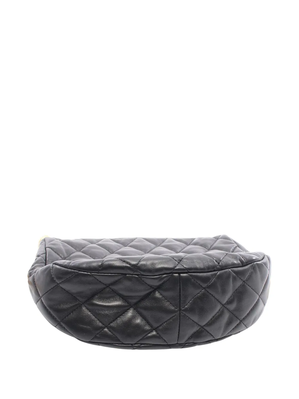 Pre-owned Chanel 2021-2025 Quilted Lambskin All Slide Hobo Crossbody Bag In Black