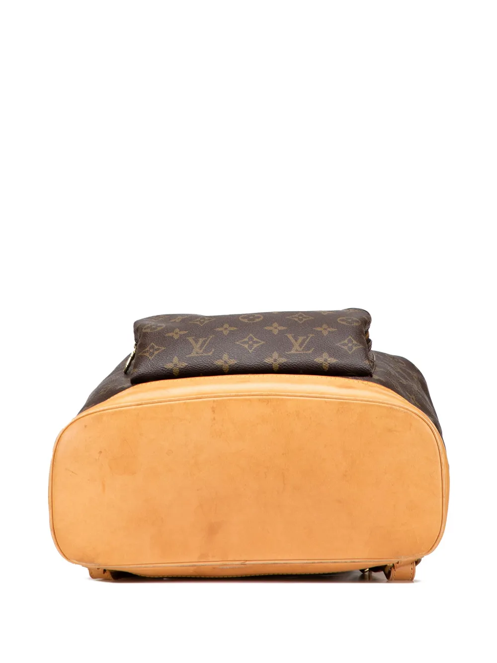 Pre-owned Louis Vuitton 1996 Monogram Montsouris Gm Backpack In Brown