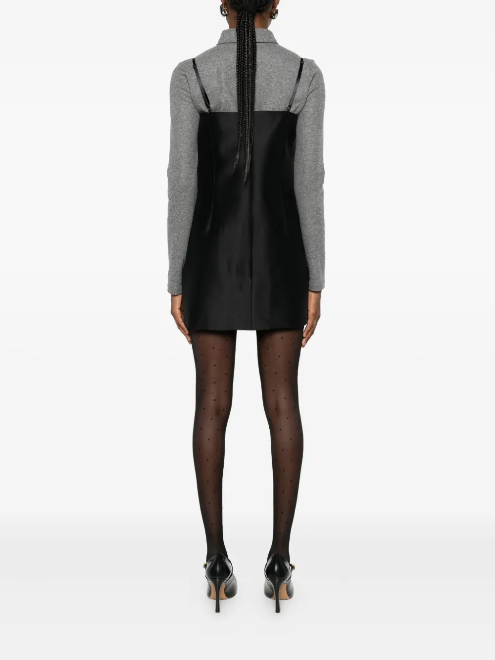 Shushu-tong Sweetheart-neck Mini Dress In Black
