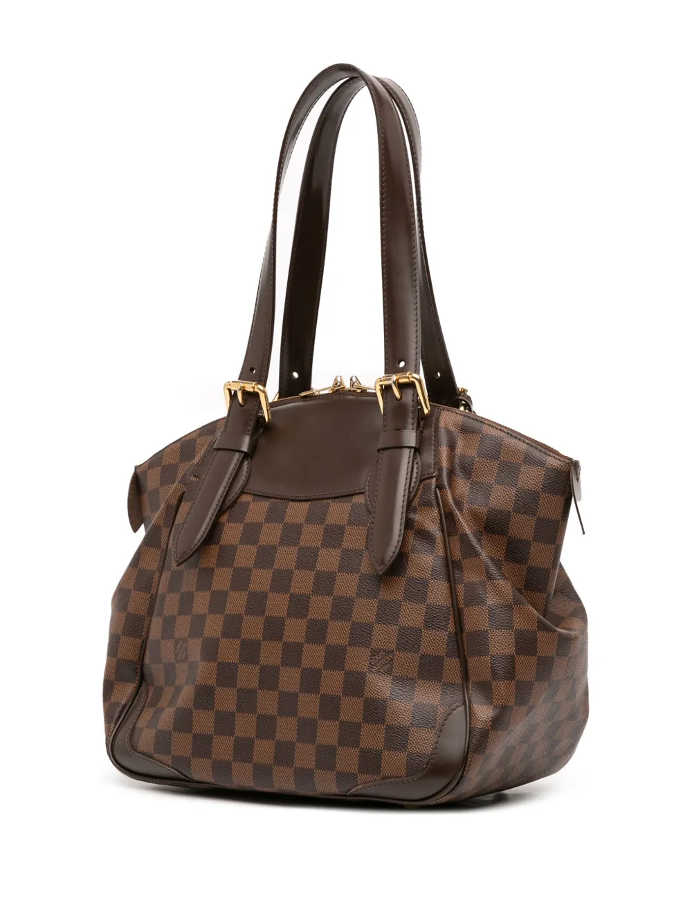 Pre-owned Louis Vuitton 2012 Damier Ebene Verona Mm Shoulder Bag In Brown