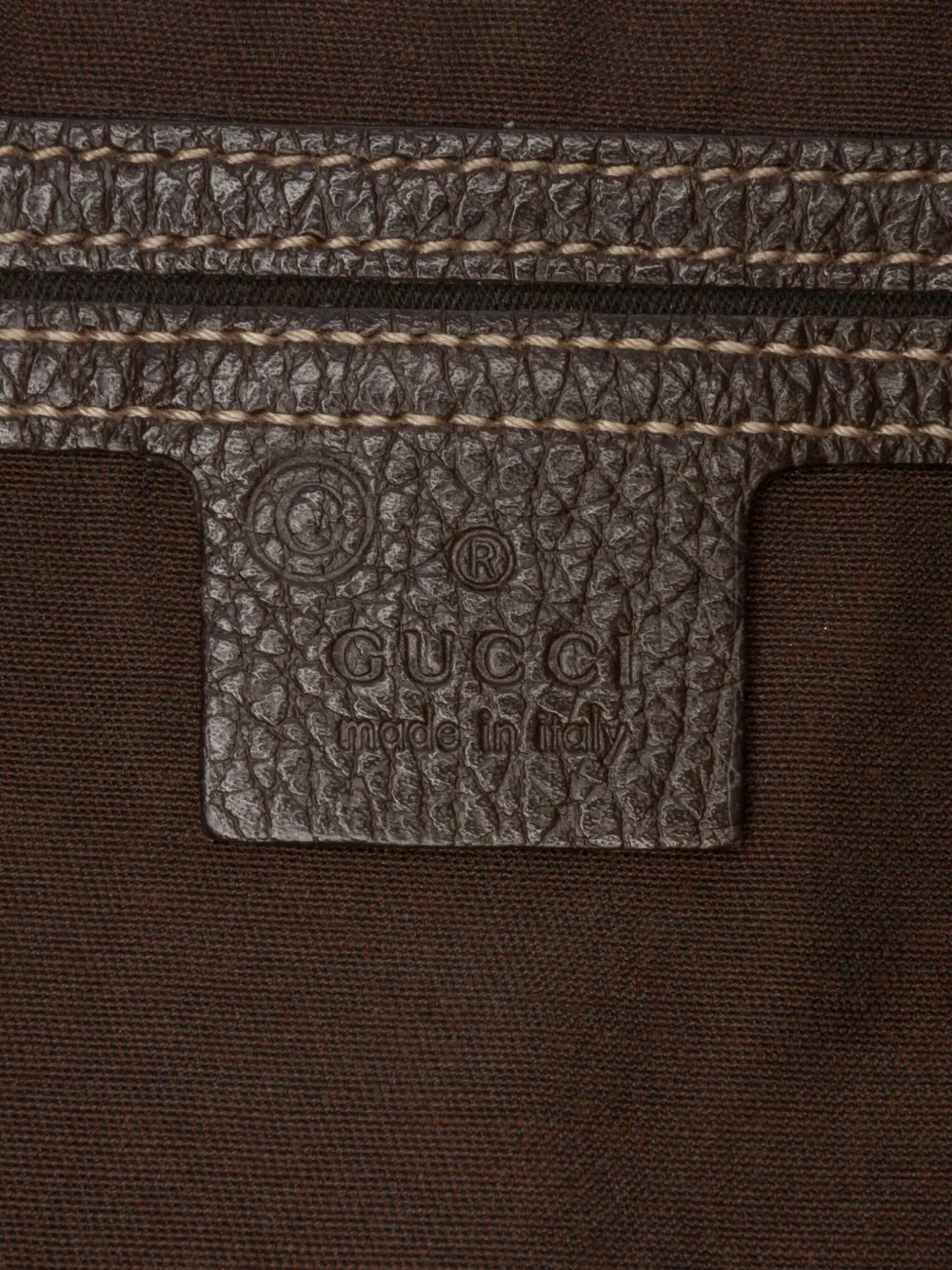 Pre-owned Gucci 2016-2025 Gg Crystal Abbey D Ring Crossbody Bag In Brown