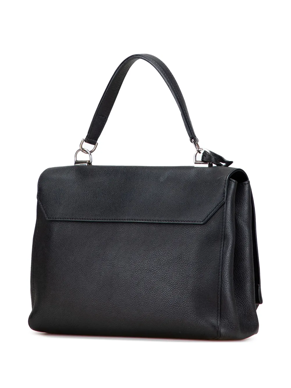 Pre-owned Louis Vuitton 2017 Leather Lockme Ii Satchel In Black
