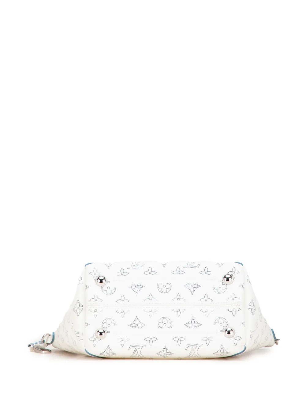 Pre-owned Louis Vuitton 2020 Monogram Mahina Hina Pm Satchel In White
