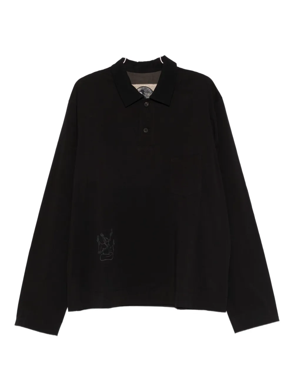 Ziggy Chen playera tipo polo de algodón | negro | Image 1