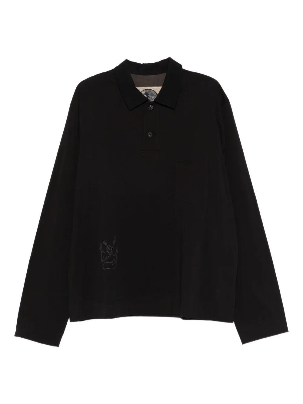 Ziggy Chen playera tipo polo de algodón | negro | Image 1