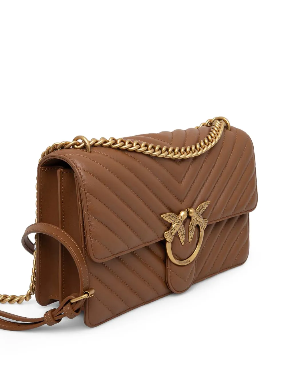 PINKO Classic Love schoudertas Bruin