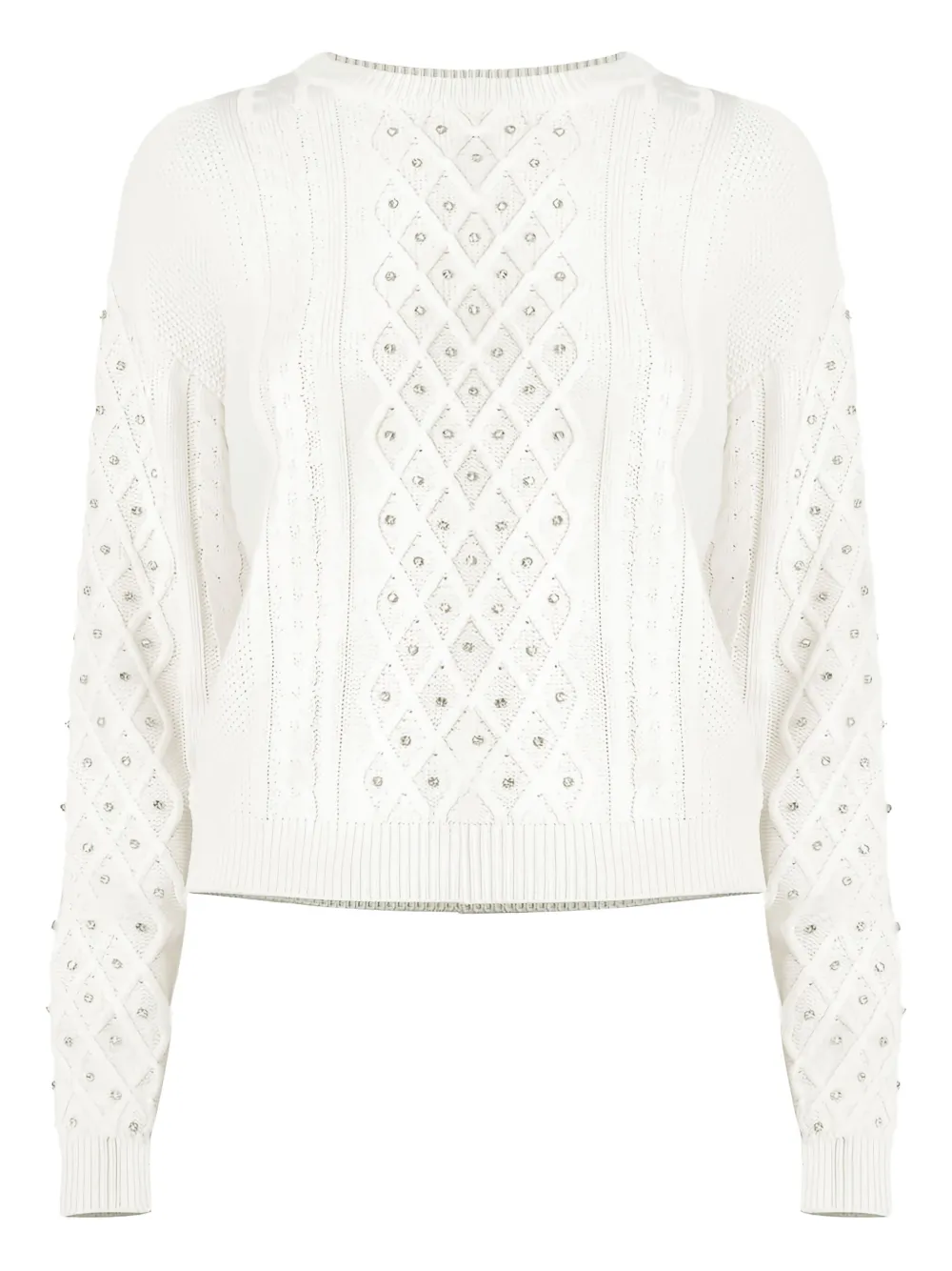 Kocca Emiliana cable-knit embellished sweater - Toni neutri