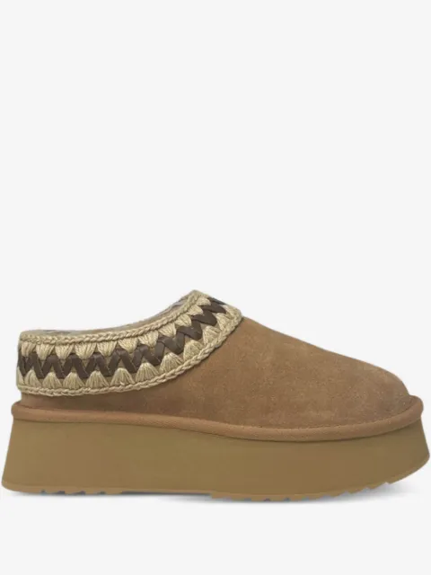 Mou suede platform mules