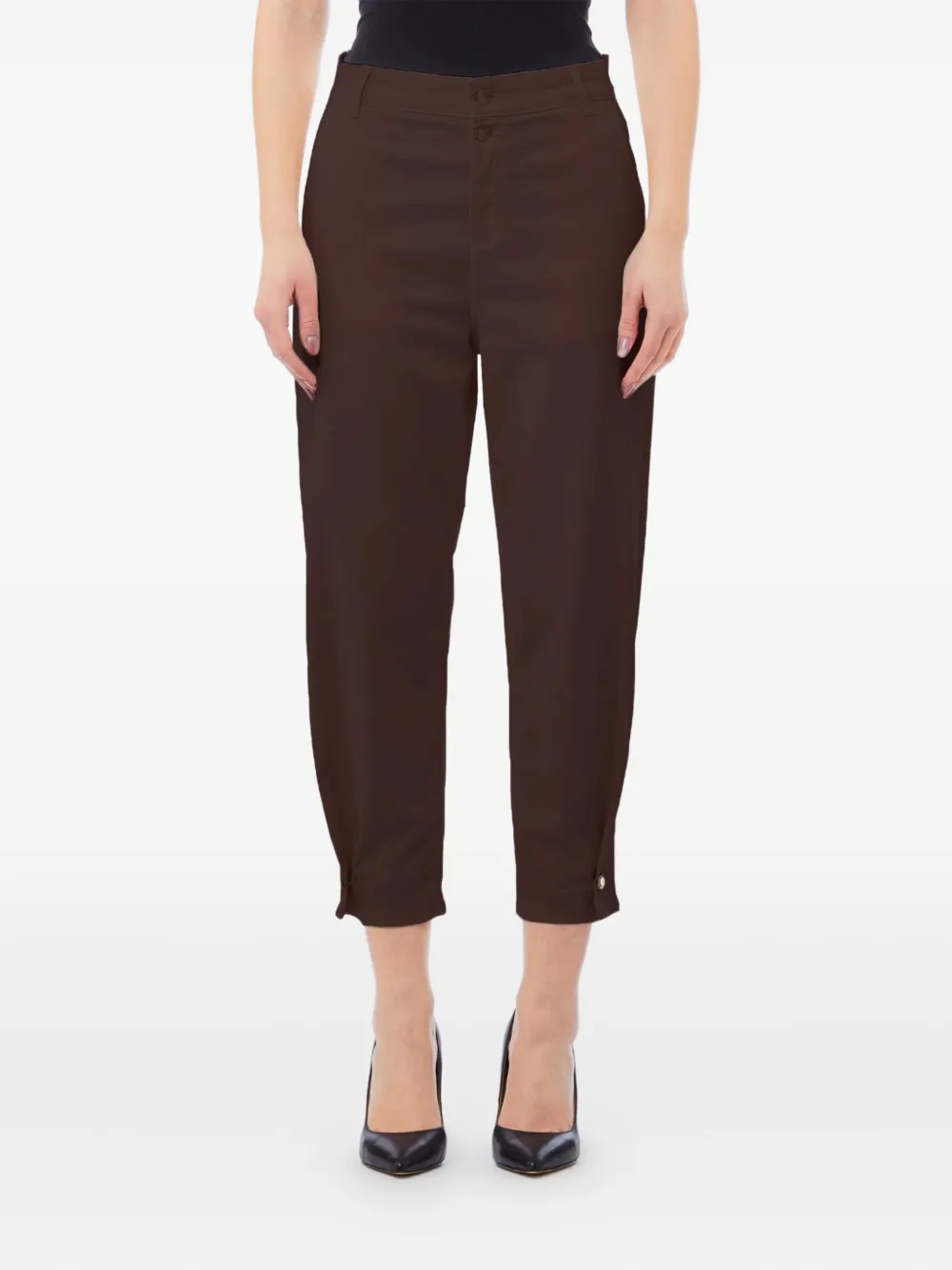 LIU JO button balloon trousers | Brown | Image 1