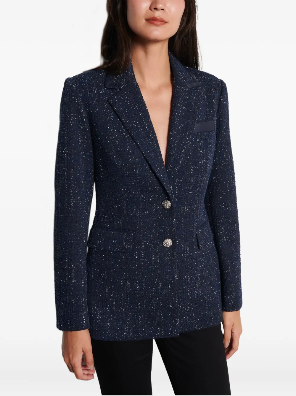 Liu •jo Bouclé Blazer In Blue