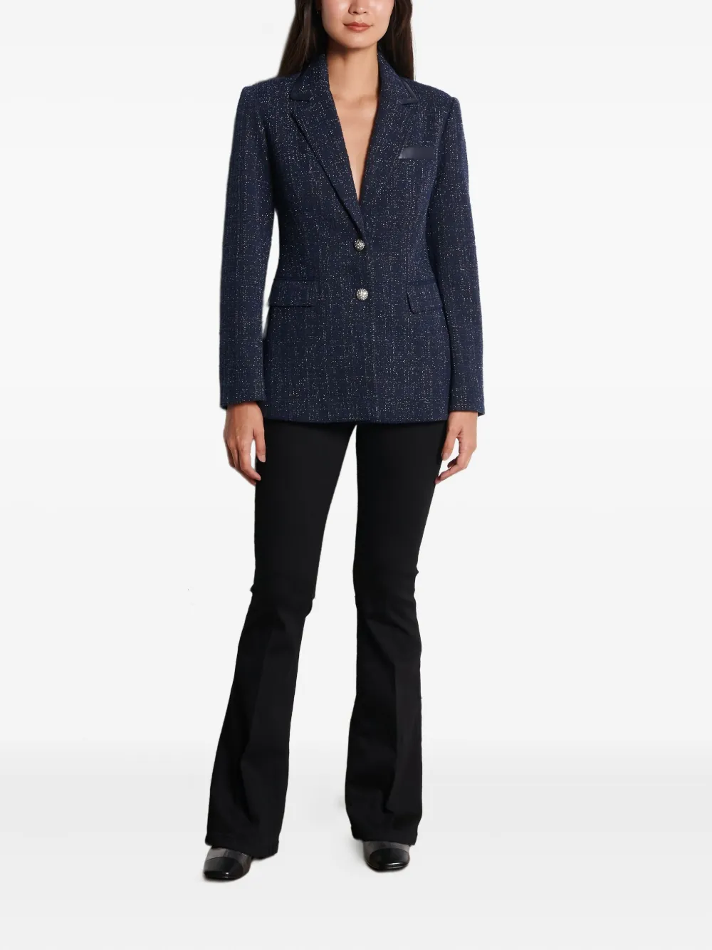 Liu •jo Bouclé Blazer In Blue