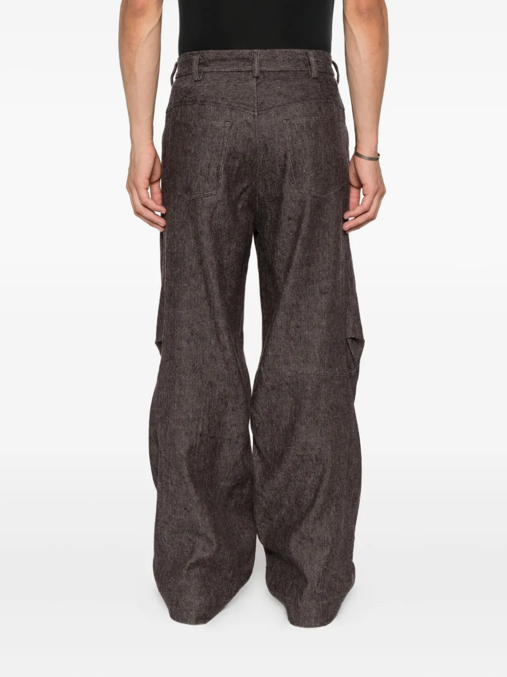 Ziggy Chen Broek met gedrapeerd detail Bruin